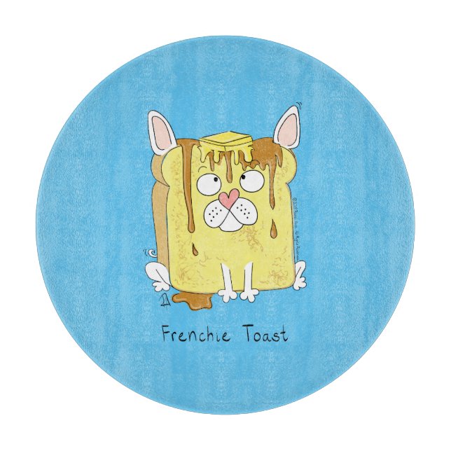 Planche À Découper Drôle French Bulldog Frenchie mignon Dessin de chi (Devant)