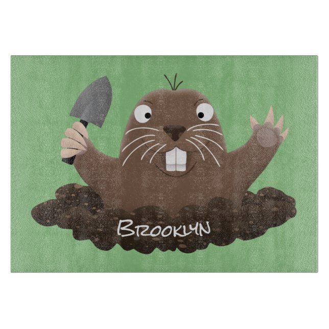 Planche À Découper Drôle gopher de poche creusant dessin dessin de de (Devant)