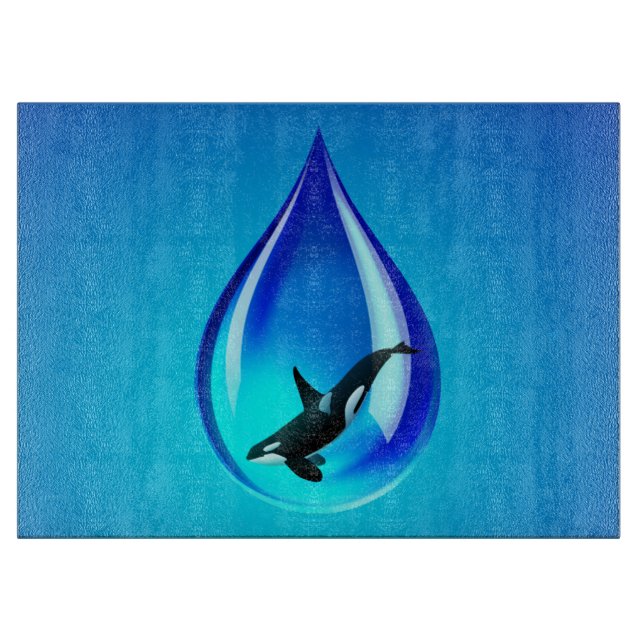 Planche À Découper Drop d'eau et Orca (Devant)