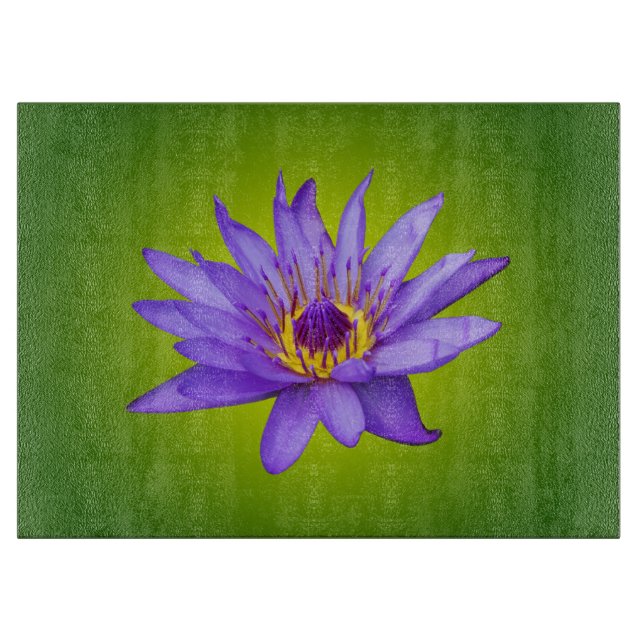 Planche À Découper Eau Lily Étang Aquatique Purple Fleurit (Devant)