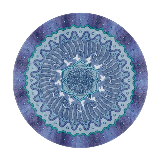 Planche À Découper Eau Mandala Glass Cutboard (Devant)