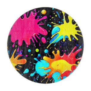 Planche À Découper Éclaboussure d'art vibrant