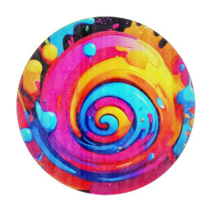 Planche À Découper Éclaboussure de peinture arc-en-ciel