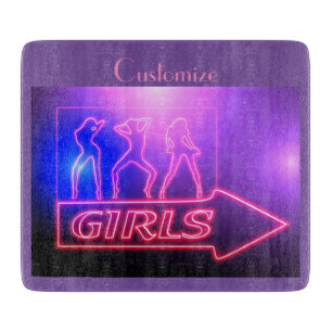 Planche À Découper Écrivez les filles roses de Neon Thunder_Cove