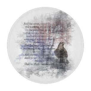 Planche À Découper Edgar Allen Poe "oiseau Halloween de corbeau de