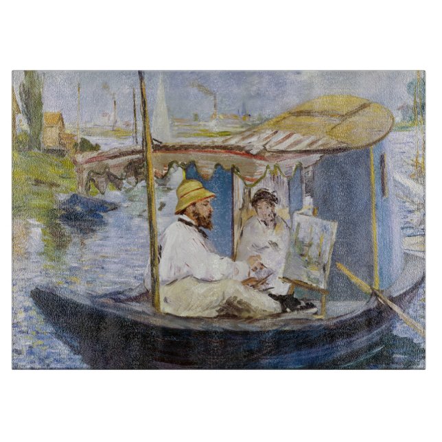 Planche À Découper Edouard Manet - Monet dans son Studio Boat (Devant)