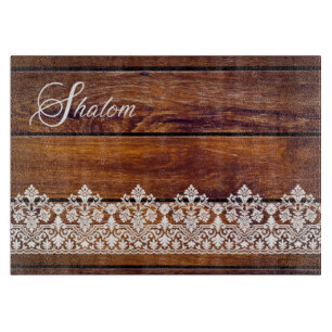 Planche À Découper Effet de dentelle de Shalom sur l'effet de bois Ch
