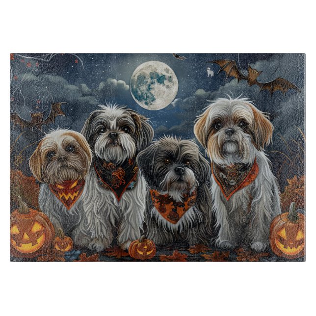 Planche À Découper Éffrayant d'Halloween Malti Tzu (Devant)