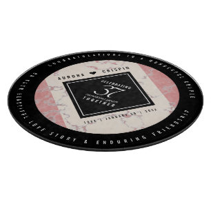 Planche À Découper Élégant 37e anniversaire du Mariage Alabaster