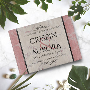 Planche À Découper Élégant 37e anniversaire du Mariage Alabaster