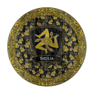 Planche À Découper Élégant baroque sicilien Trinacria