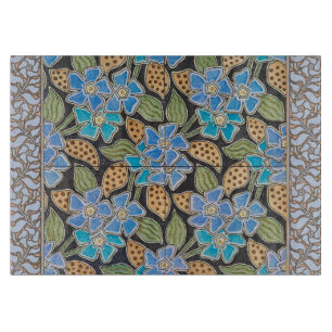 Planche À Découper Élégant Fleur Bleu Périwinkle Floral Classic