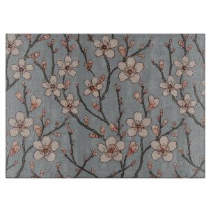 Planche À Découper Élégant Motif Fleur rose Douce Fleur Fleur de Ceri