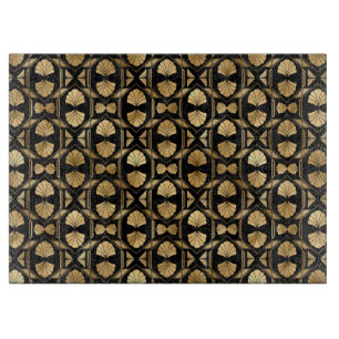 Planche À Découper Élégant noir et or Art Déco vintage des années 192
