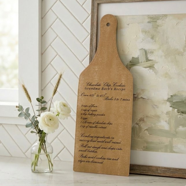 Planche À Découper Elegant Script Family Recipe Mustard Yellow (Elegant Script Family Recipe Mustard Yellow Cutting Board
)
