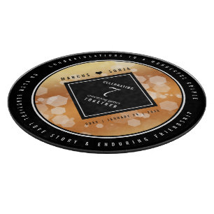 Planche À Découper Élégante 7ème anniversaire du Mariage de cuivre