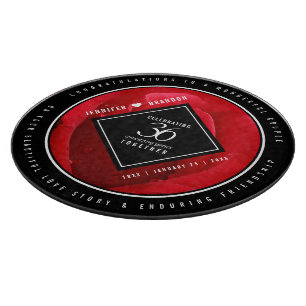 Planche À Découper Élégante célébration du 36e anniversaire du Mariag