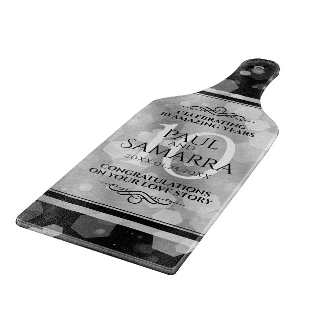 Planche À Découper Élégante fête du 10e anniversaire du Mariage de Ti (Coin)