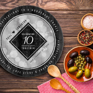 Planche À Découper Élégante fête du 10e anniversaire du Mariage de Ti