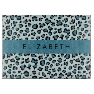 Planche À Découper Empreinte de léopard, Spots, Leopard Bleu, Votre N