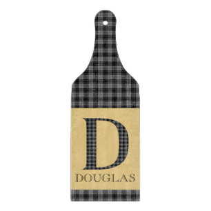 Planche à découper en monogramme tartan Douglas D