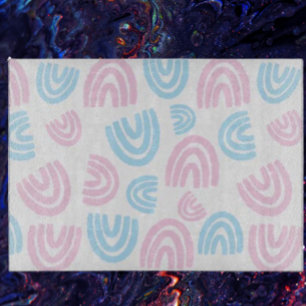 Planche à découper en verre arc-en-ciel pastel de