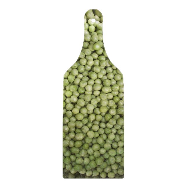 Planche à découper en verre avec bol de pois (Devant)