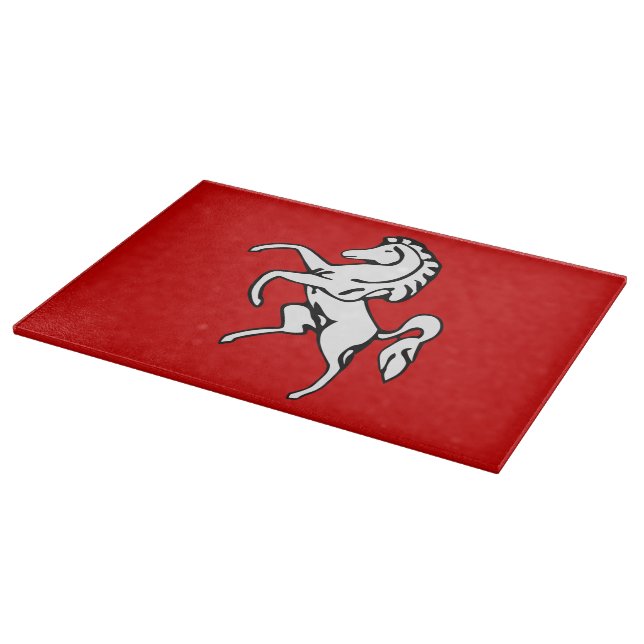 Planche à découper en verre avec drapeau du comté  (Coin)
