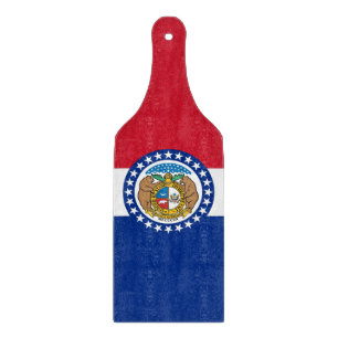 Planche à découper en verre avec drapeau du Missou