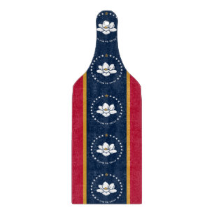 Planche à découper en verre avec drapeau Mississip