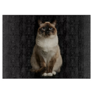 Planche à découper en verre Black 4 Luxe Chat Birm
