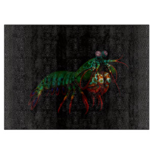 Planche à découper en verre Black 4 Luxe Crevette