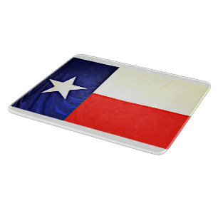Planche à découper en verre de drapeau du Texas
