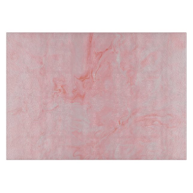 Planche à découper en verre de marbre rose (Devant)