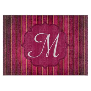 Planche à découper en verre de monogramme de framb