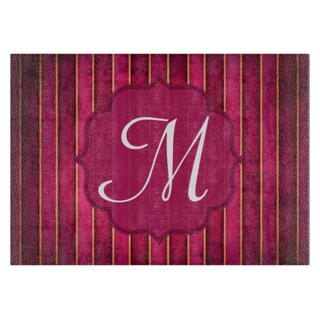 Planche à découper en verre de monogramme de framb (Devant)