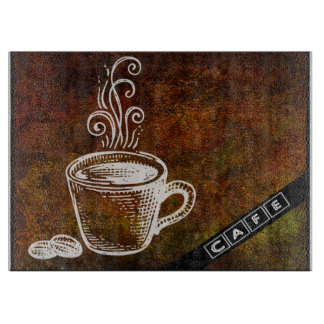 Planche à découper en verre décoratif