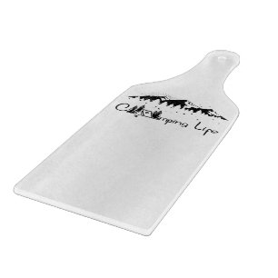 Planche à découper en verre décorative scène de ca