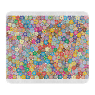 Planche à découper en verre - FLORAL
