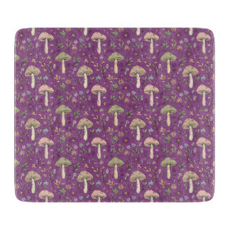 Planche à découper en verre Fungi Violet Plumée So