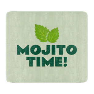 Planche à découper en verre Mojito Time pour soiré