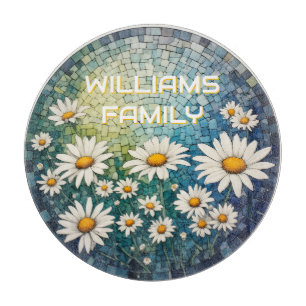 Planche à découper en verre Mosaic Daisy