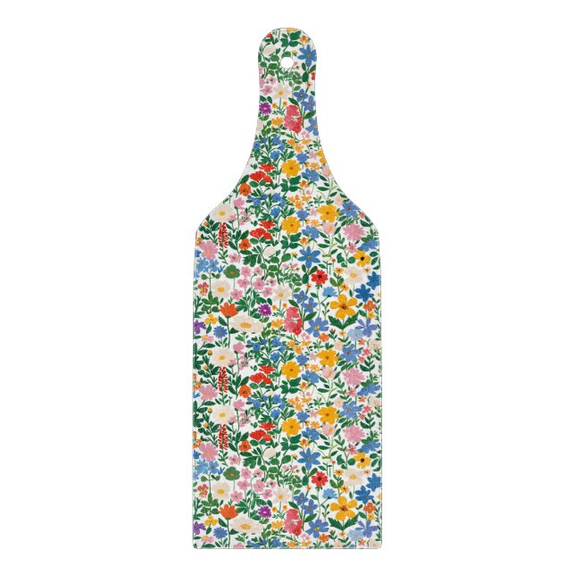 Planche à découper en verre - Motif floral heureux (Devant)
