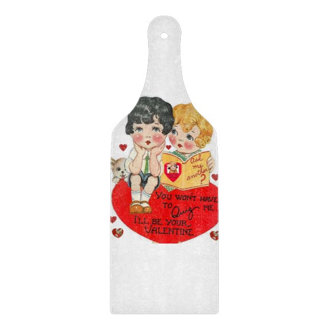 Planche à découper en verre pour la Saint-Valentin (Devant)