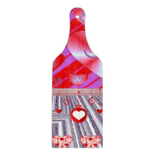 Planche à découper en verre pour la Saint-Valentin