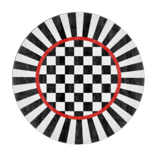 Planche à découper en verre ronde décorative Jeste