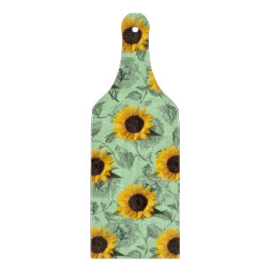 Planche à découper en verre Tournesol