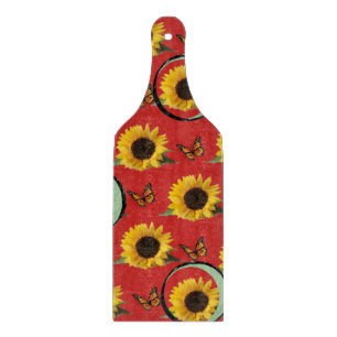 Planche à découper en verre Tournesol