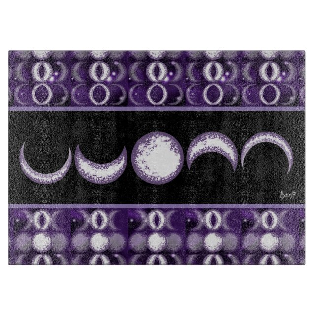Planche À Découper Enfant mauve lune (Devant)