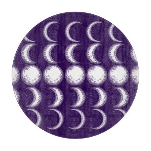 Planche À Découper Enfant mauve lune